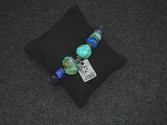 Sterling Silver and Turquoise Beads Jess MaHary Bracele