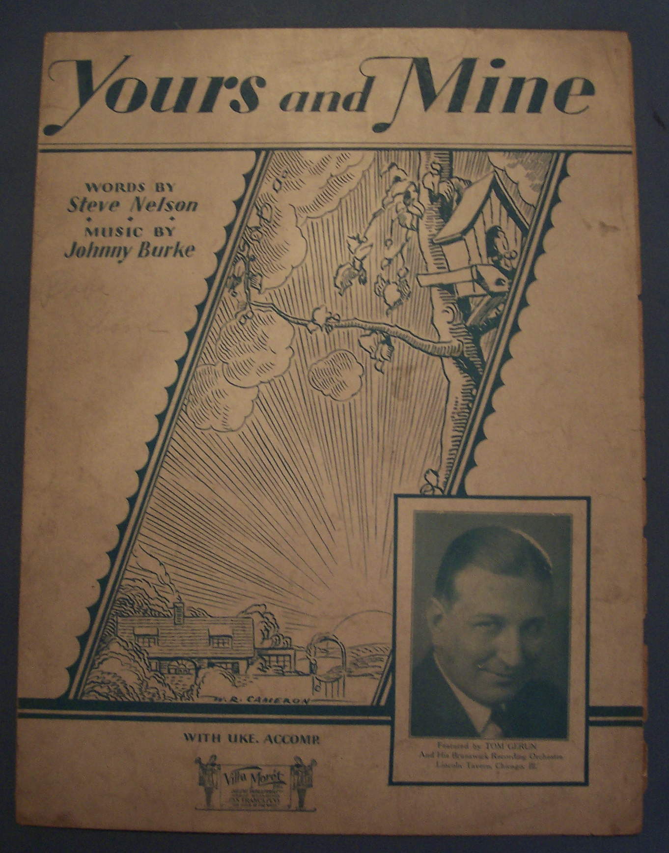 Sheet Music of 1930 Yours And Mine
