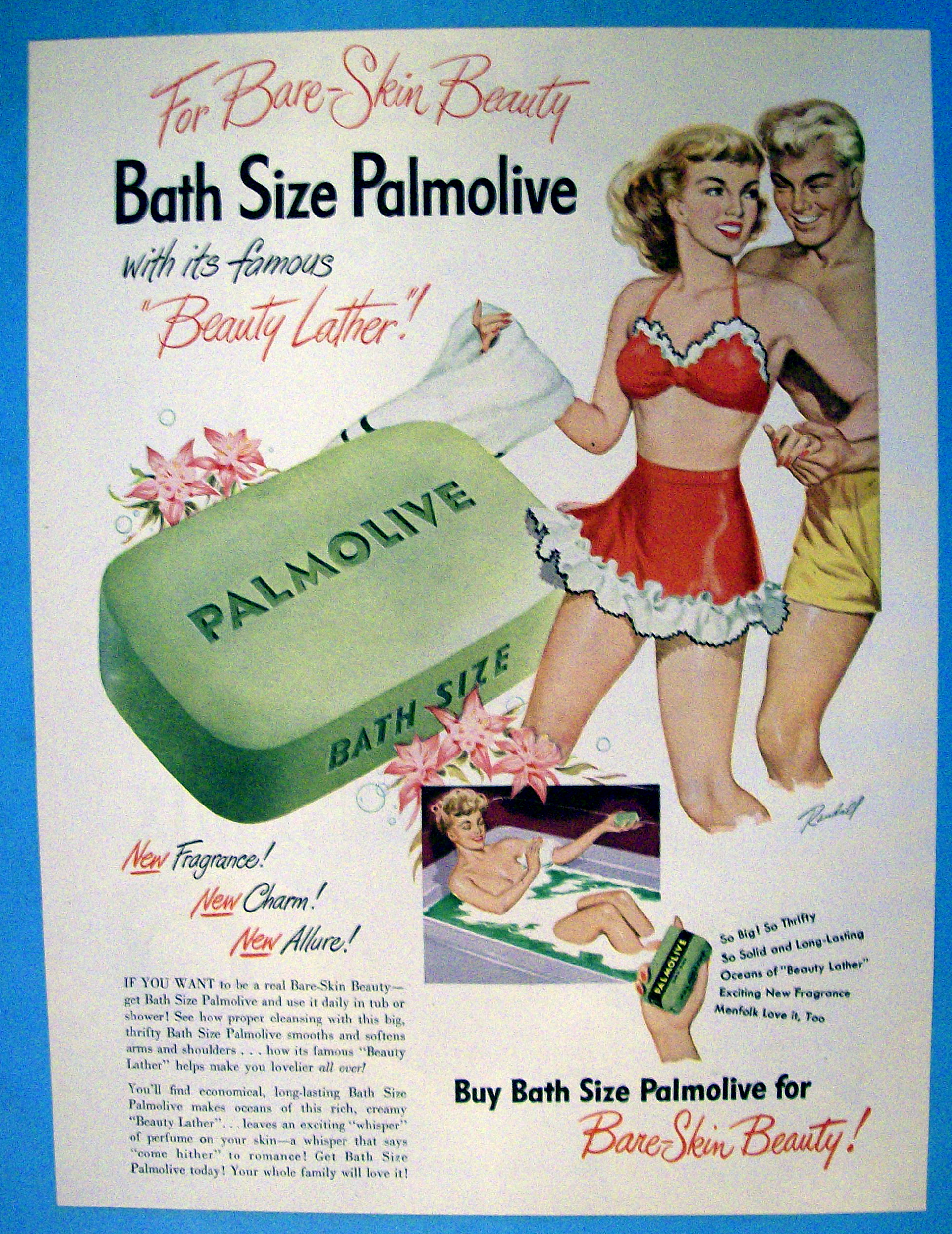 1949 Palmolive Soap with Lovely Woman with a Man