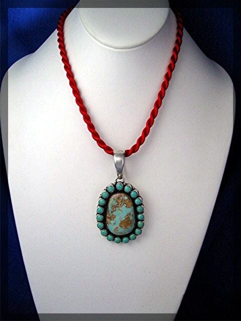 Pendant  Sterling Silver Turquoise Edith James