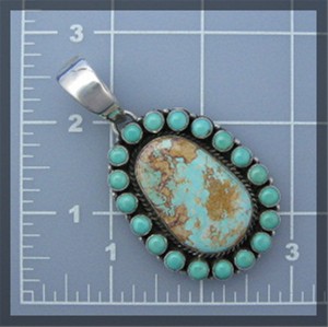 Pendant  Sterling Silver Turquoise Edith James