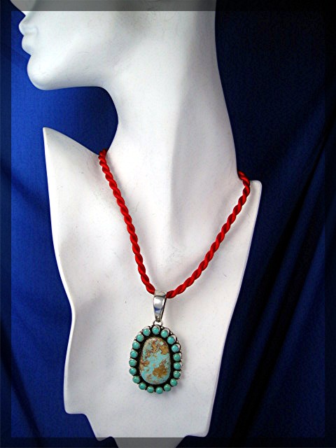 Pendant  Sterling Silver Turquoise Edith James