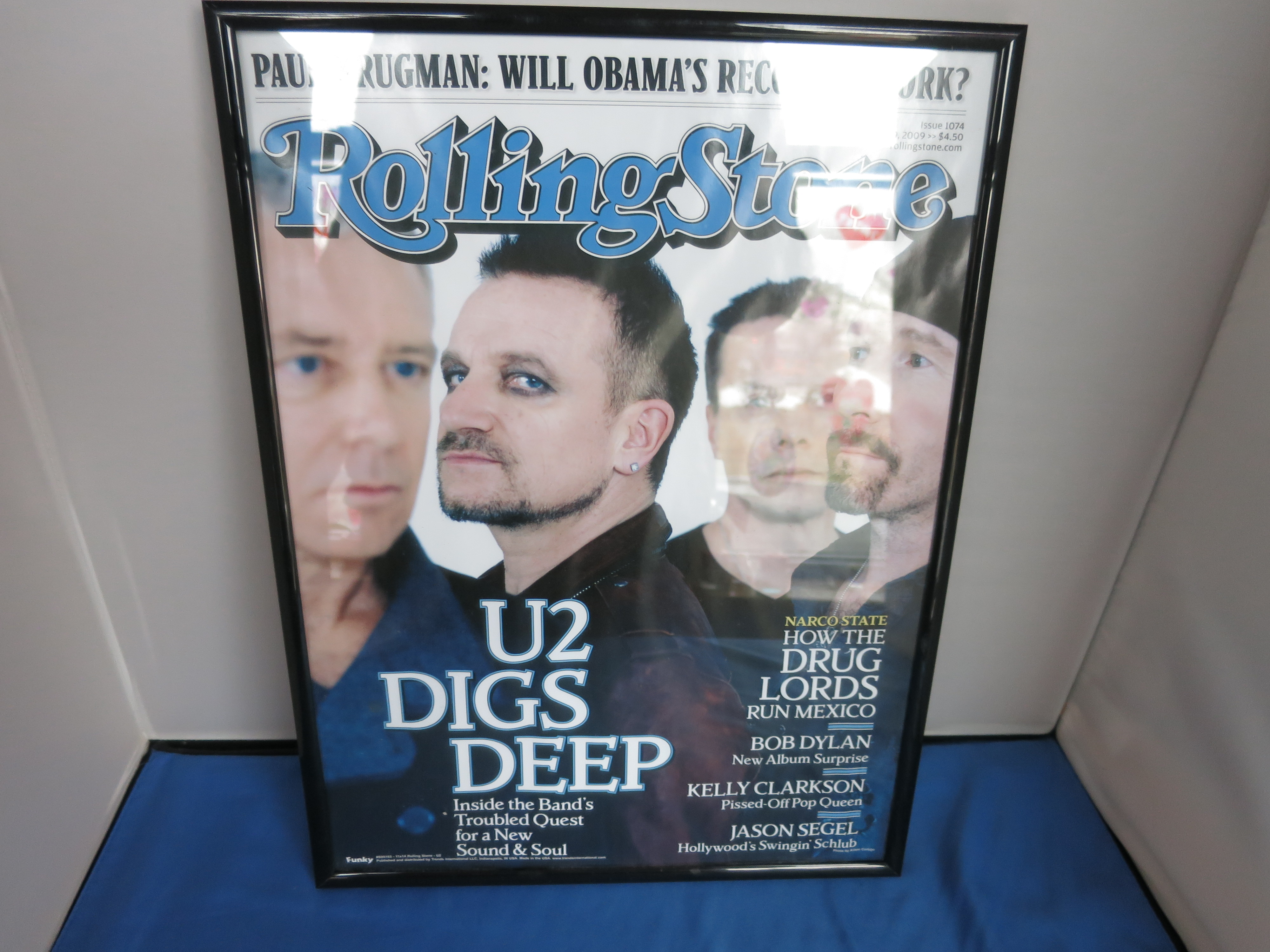 Rolling Stones U2 Digs Deep framed magazine cover