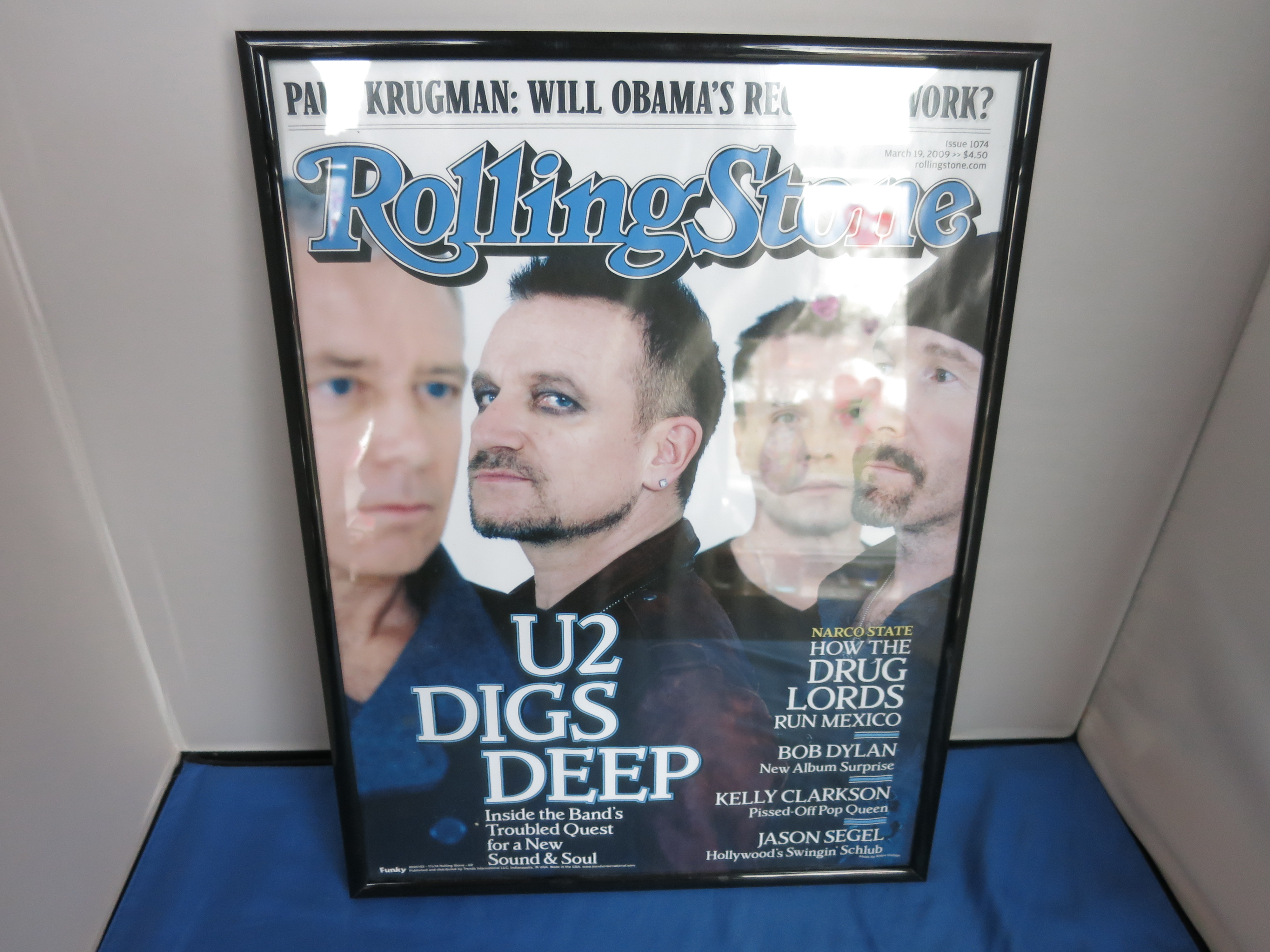 Rolling Stones U2 Digs Deep framed magazine cover