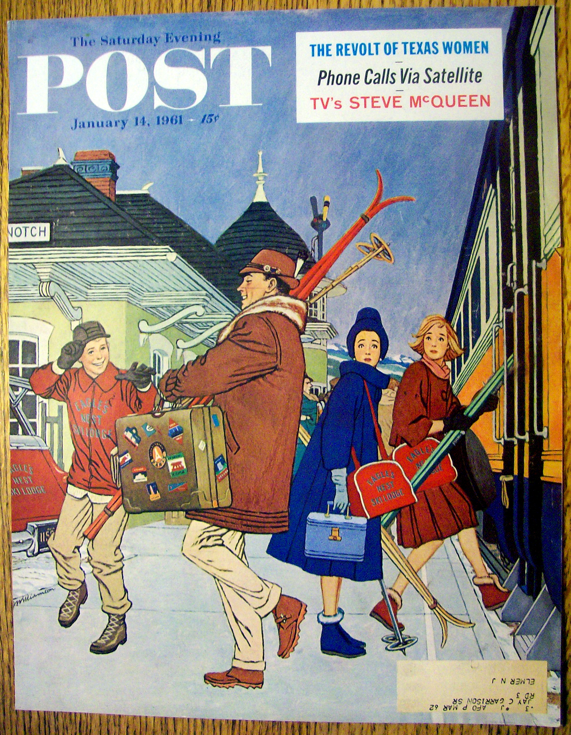 Saturday Evening Post Cover By Williamson-Jan 14, 1961