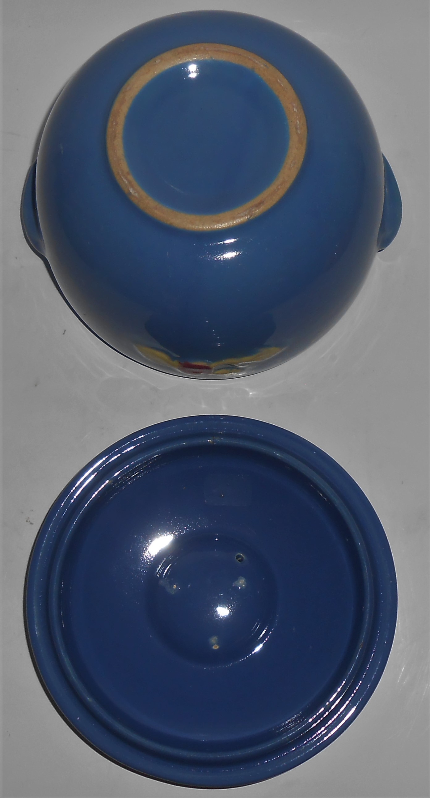 Coors Pottery Rosebud Blue Triple Service Casserole Rob