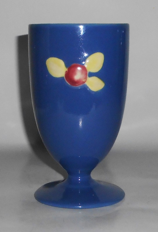 VINTAGE Coors Pottery Rosebud Very Rare BLUE Footed Tumbler