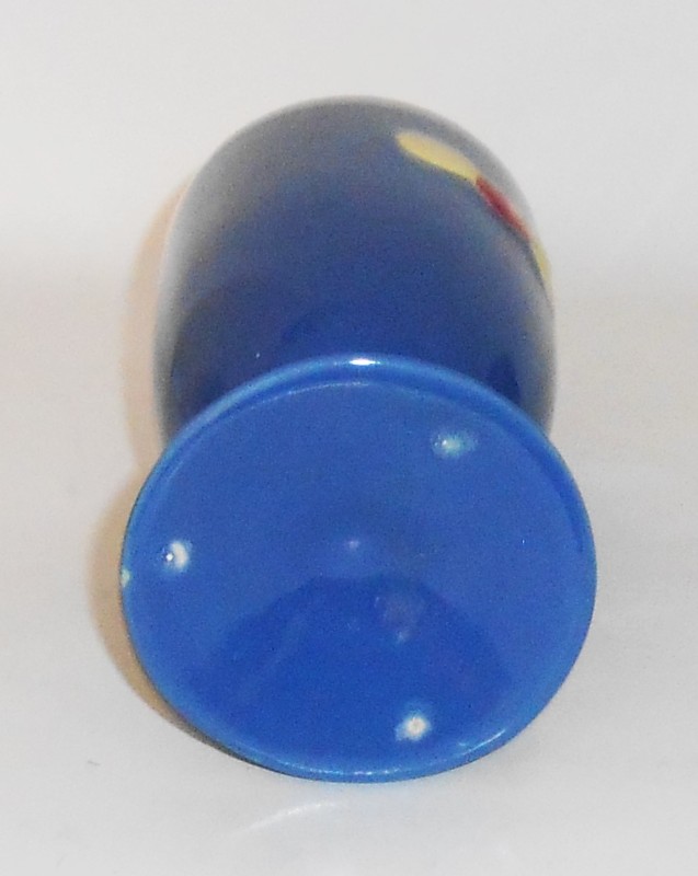 VINTAGE Coors Pottery Rosebud Very Rare BLUE Footed Tumbler
