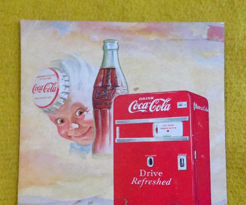 1950 Coca Cola (Coke) With A Coca Cola Soda Machine