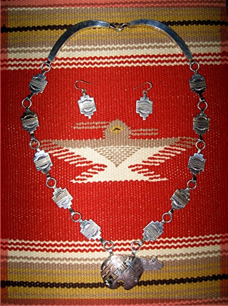 NecklaceSterling Silver and Gold Signed MM Bear