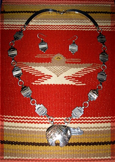 NecklaceSterling Silver and Gold Signed MM Bear