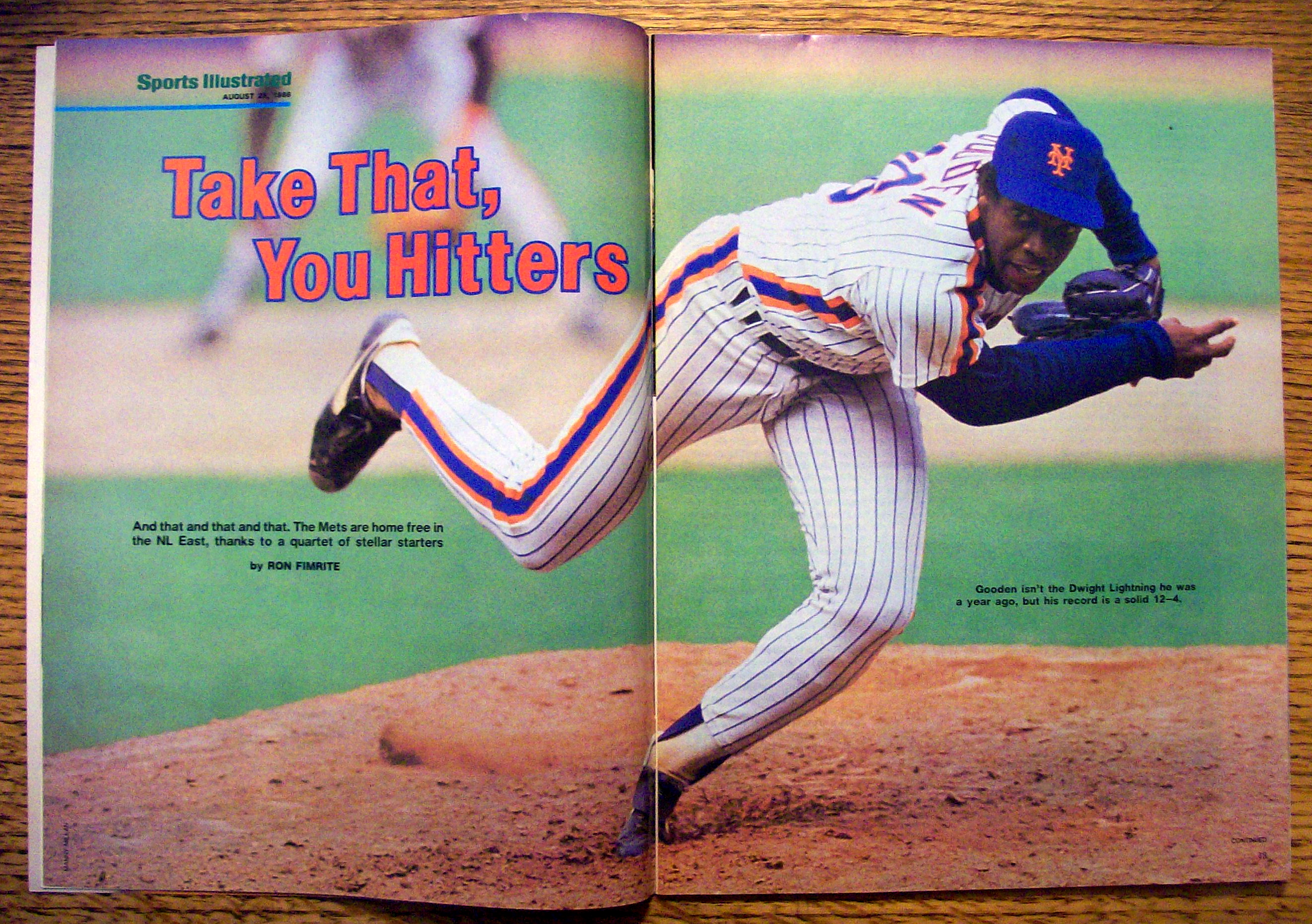 Sports Illustrated Magazine-August 25, 1986-Ron Darling