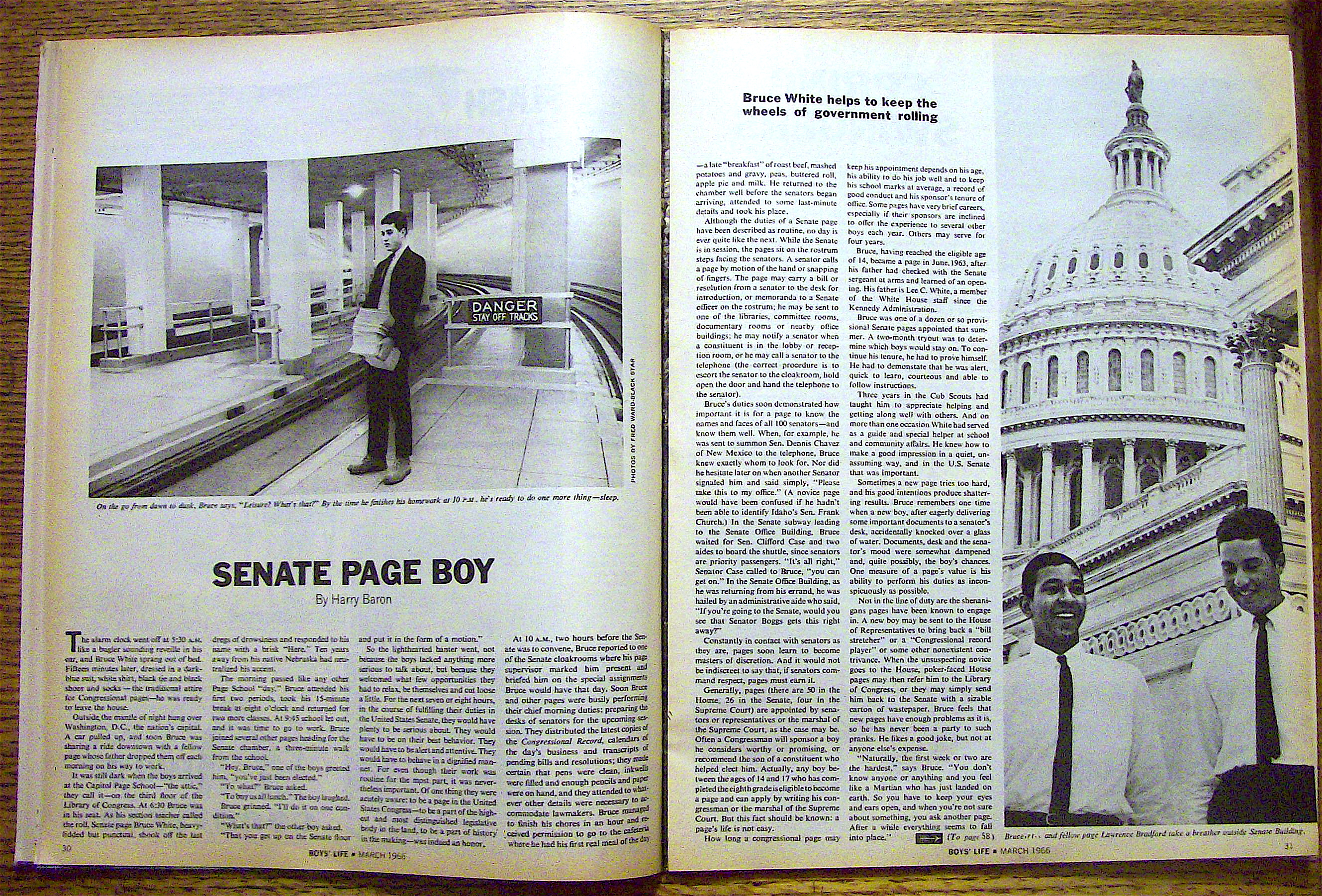 Boys' Life Magazine-March 1966-Willie Mays