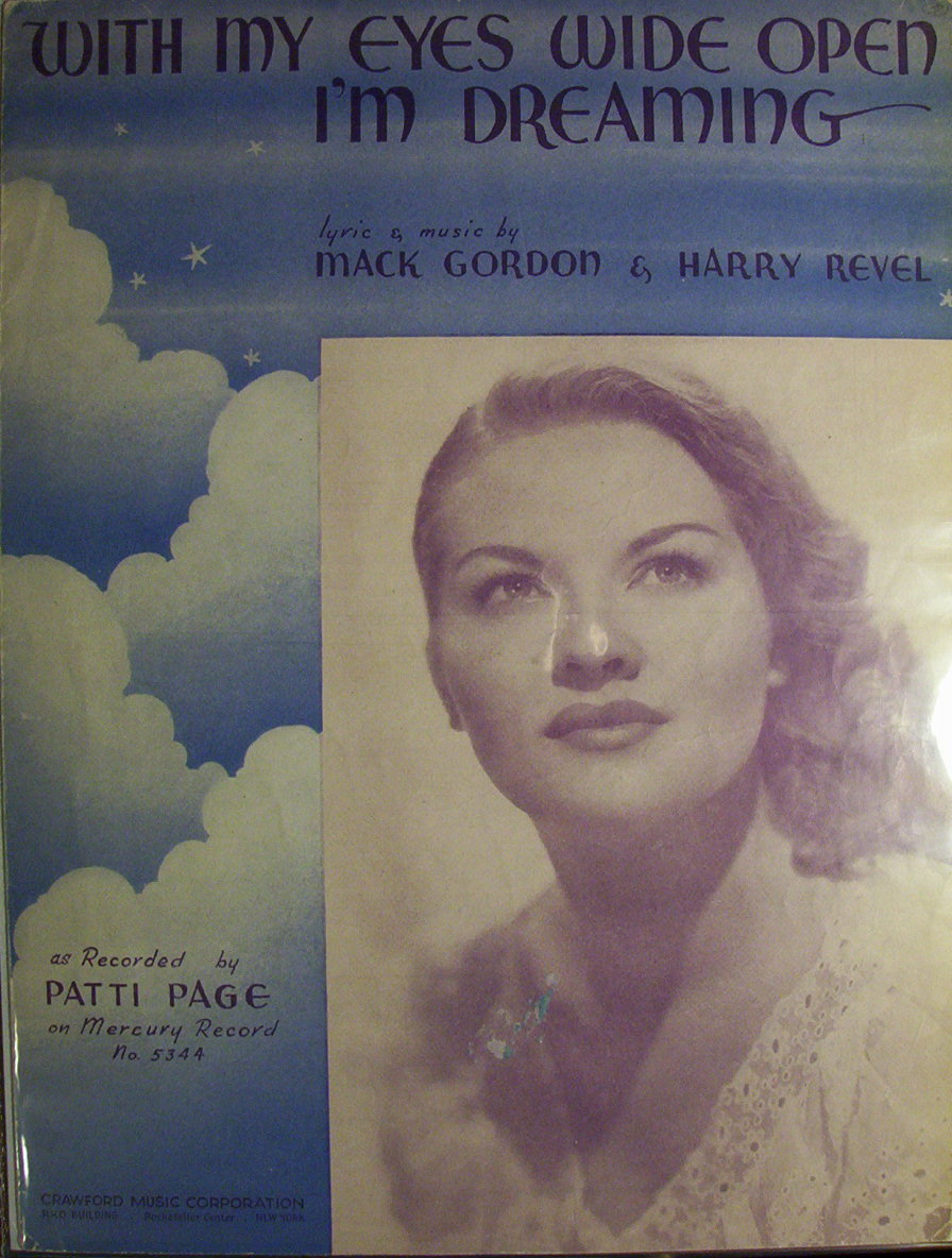Sheet Music - 1934 With My Eyes Wide Open I'm Dreaming