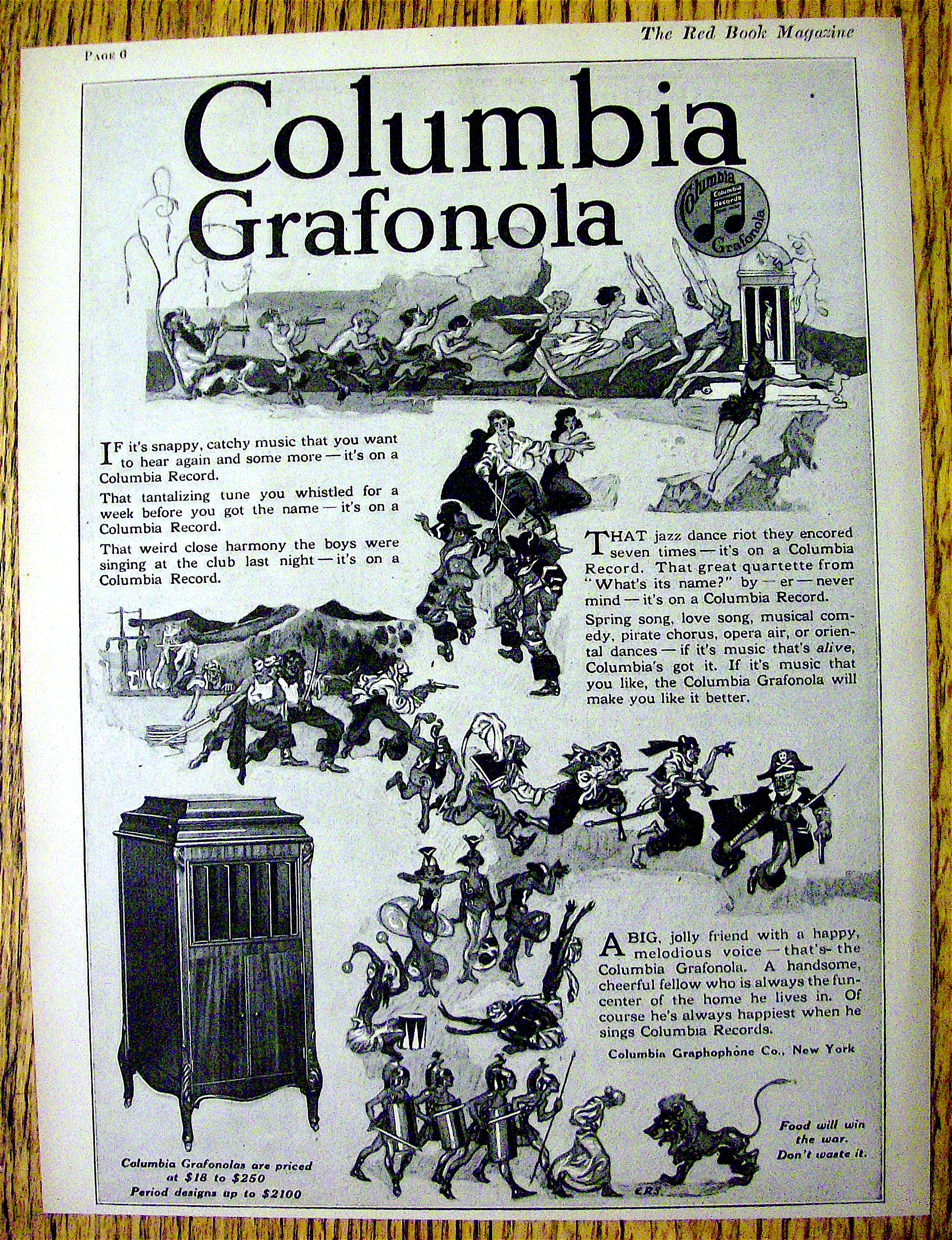 1918 Columbia Grafonola with Grafonola