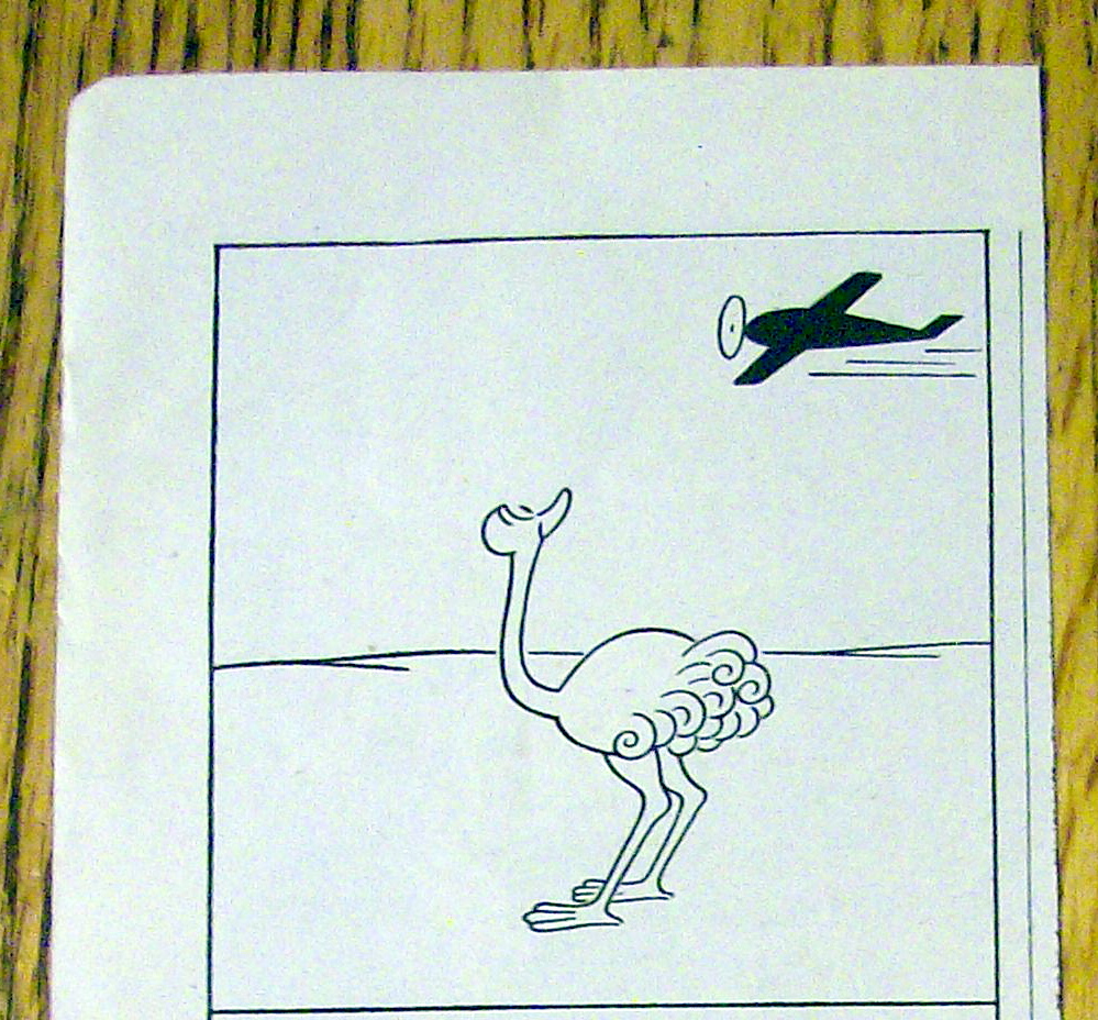1944 Pepsi Cola With Ostrich & Airplane By O. Soglow