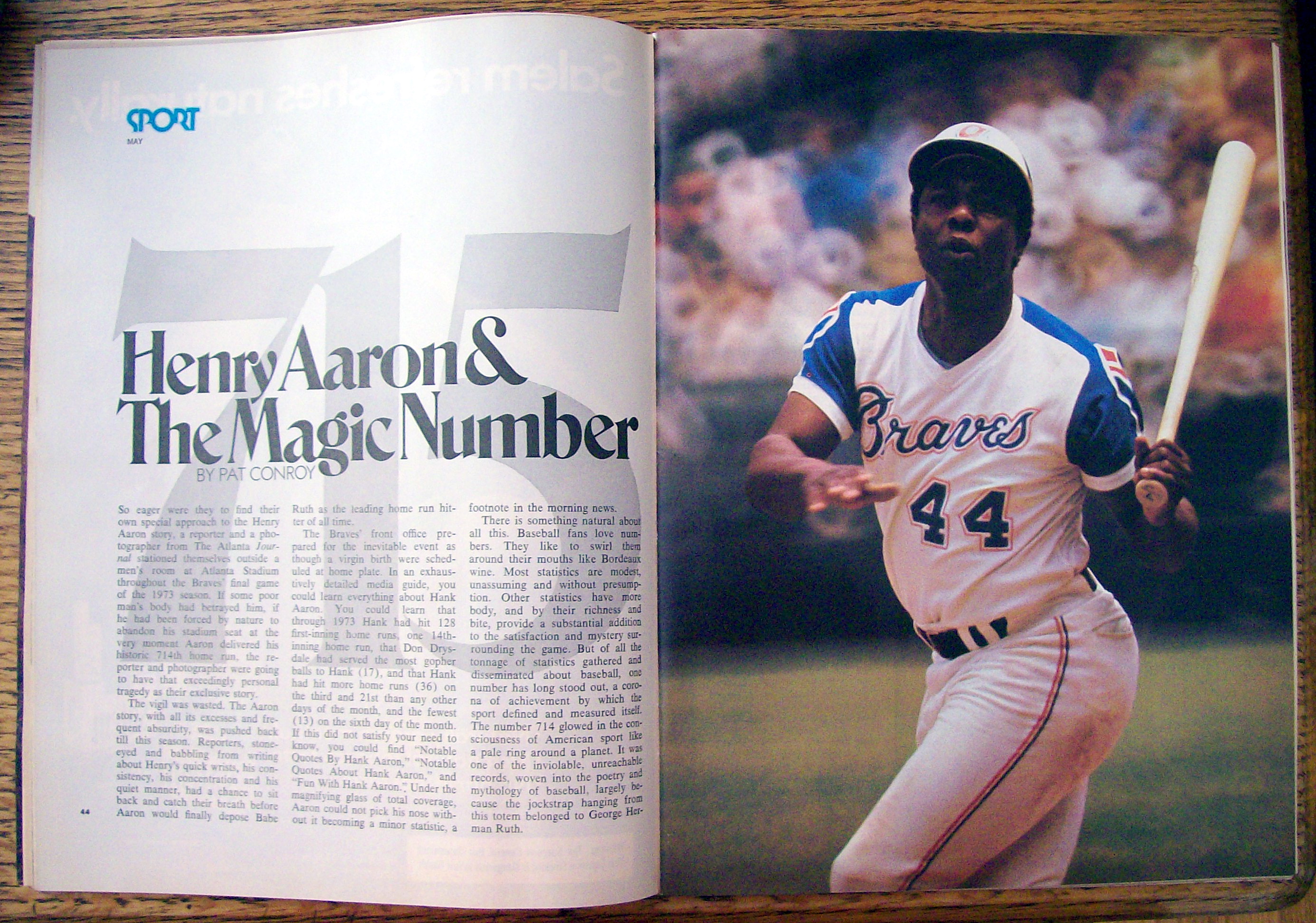 Sport Magazine May 1974 Hank Aaron: 715