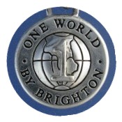 BRIGHTON Black and Chocolate Brown Leather Bag