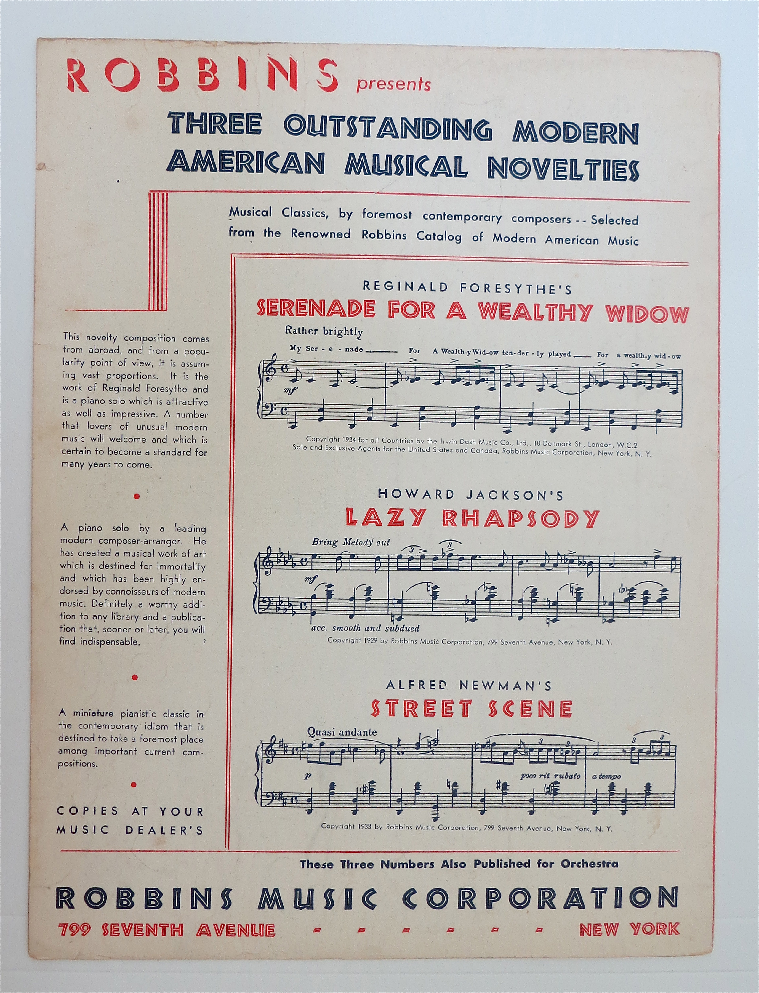 Sheet Music For 1935 Rhythm Of The Rain
