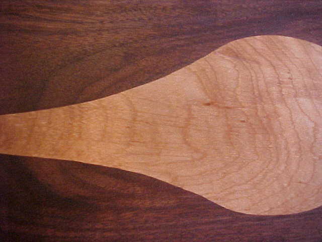 Serving Cutting Board Maple Walnut Inlay Laminate