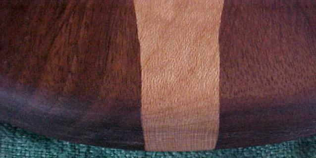 Serving Cutting Board Maple Walnut Inlay Laminate
