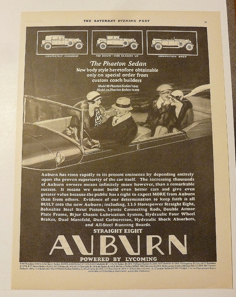 1928 Auburn With The Phaeton Sedan
