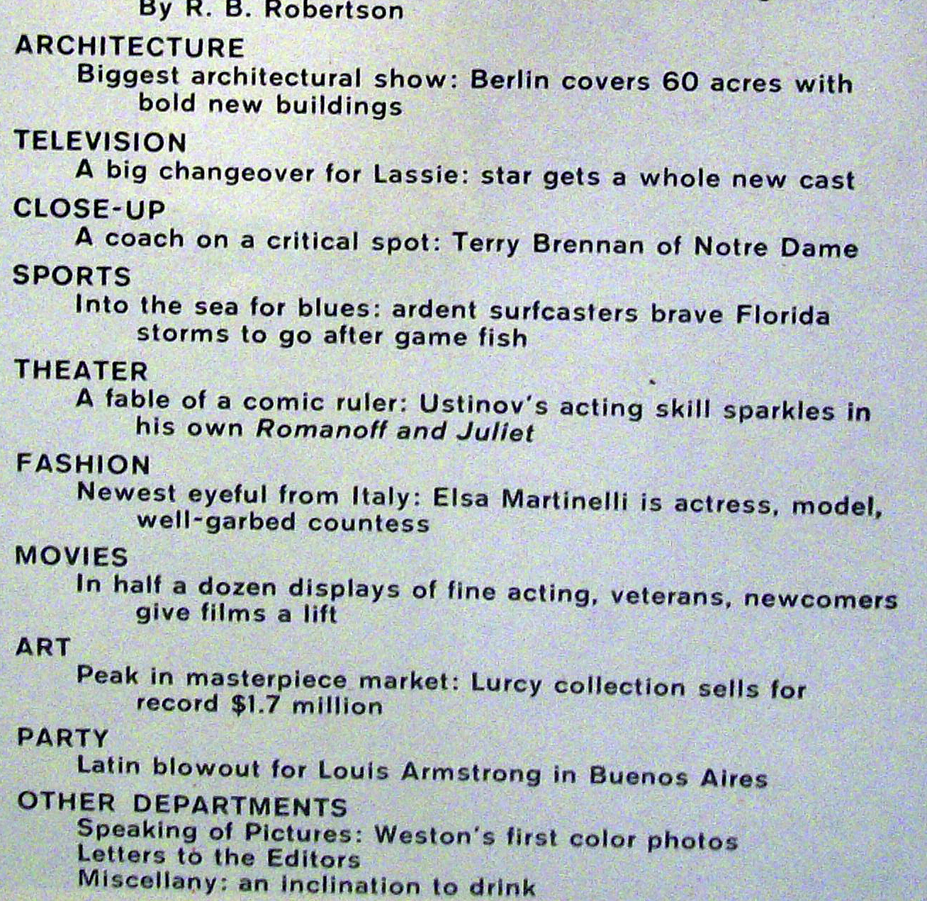 Life Magazine November 25, 1957 Elsa Martinelli