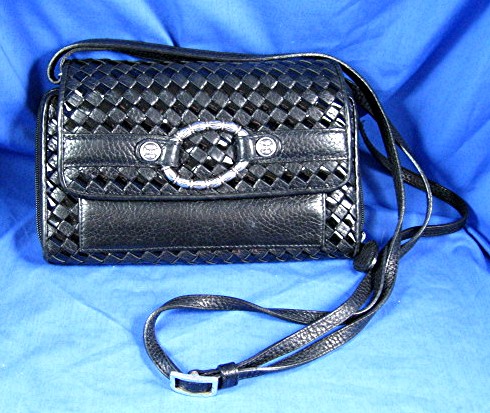 Brighton Black Checkbook Purse Wallet Bag