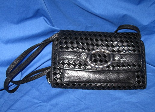 Brighton Black Checkbook Purse Wallet Bag
