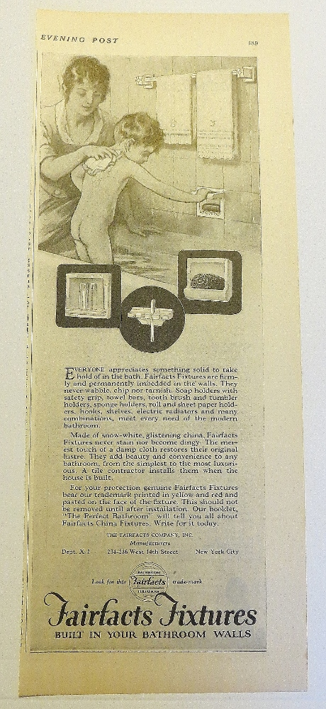 1924 Fairfacts Fixtures With Mom Bathing Child