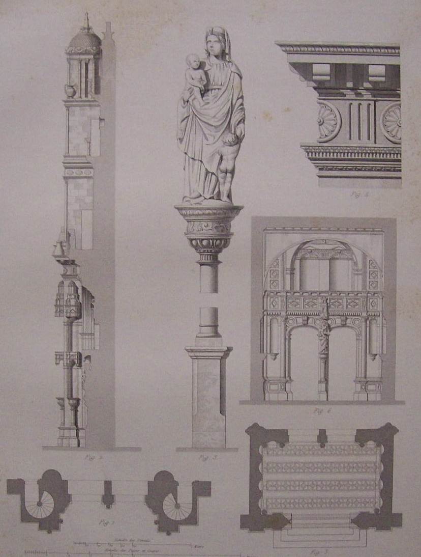 Eglise De Vetheuil  (1852 Lithograph)