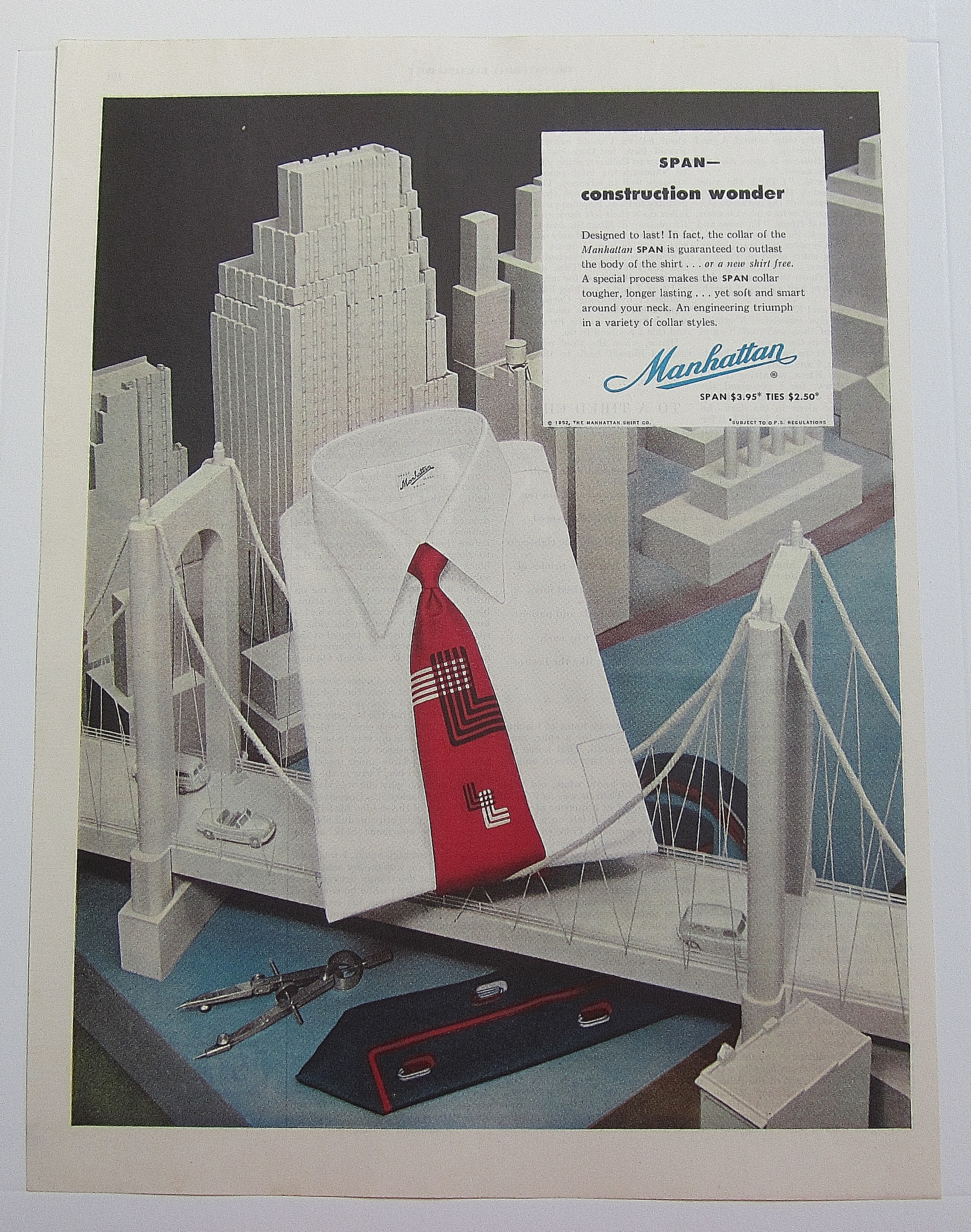 1952 Manhattan Shirts With Span Collar Shirt