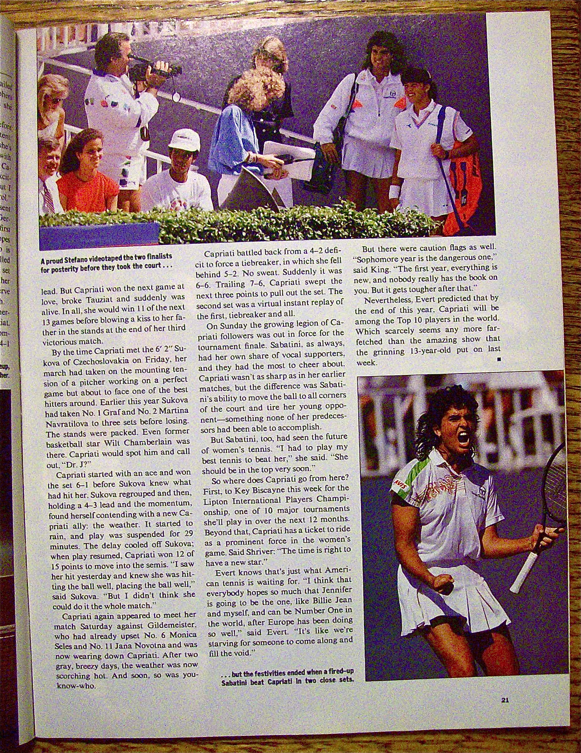 Sports Illustrated Magazine March 19, 1990 J. Capriati