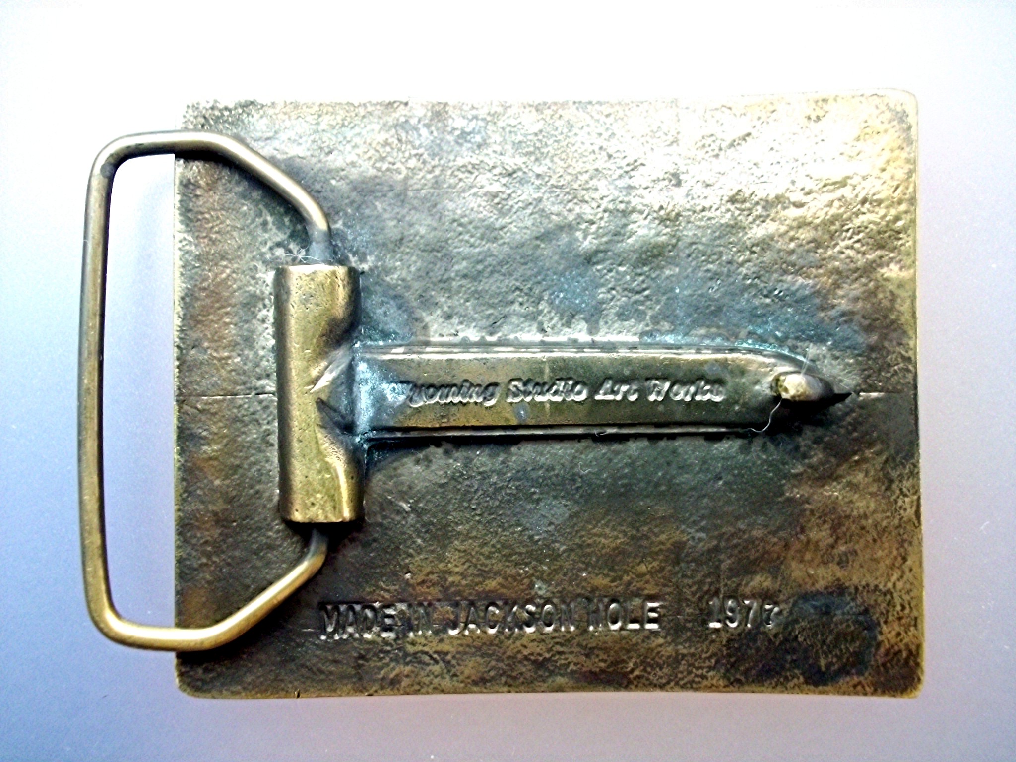 First Wyoming Bank Brass belt buckle