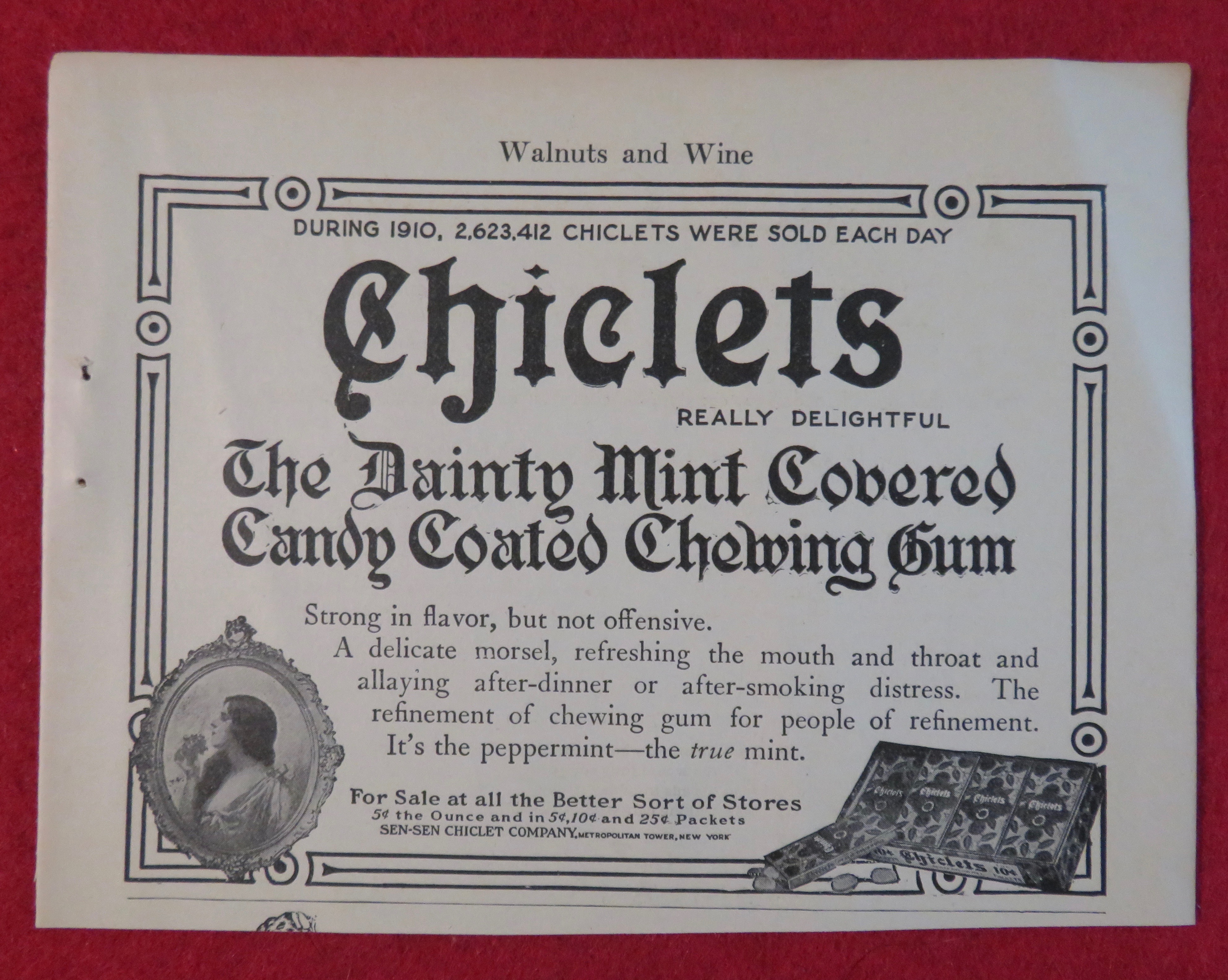 1911 Chiclets with The Mint Coated Candy