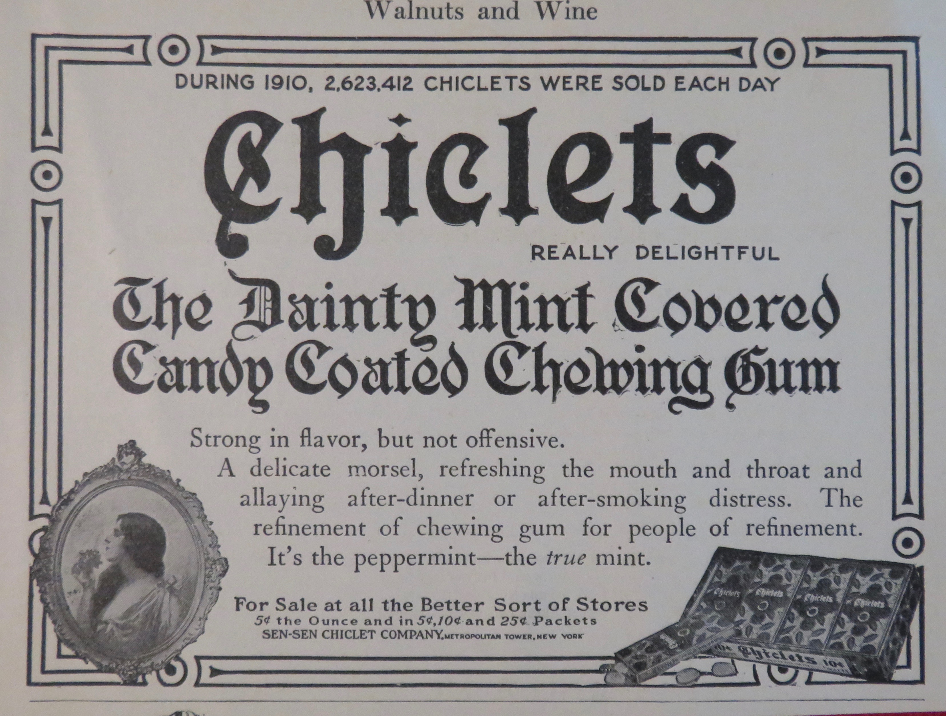 1911 Chiclets with The Mint Coated Candy
