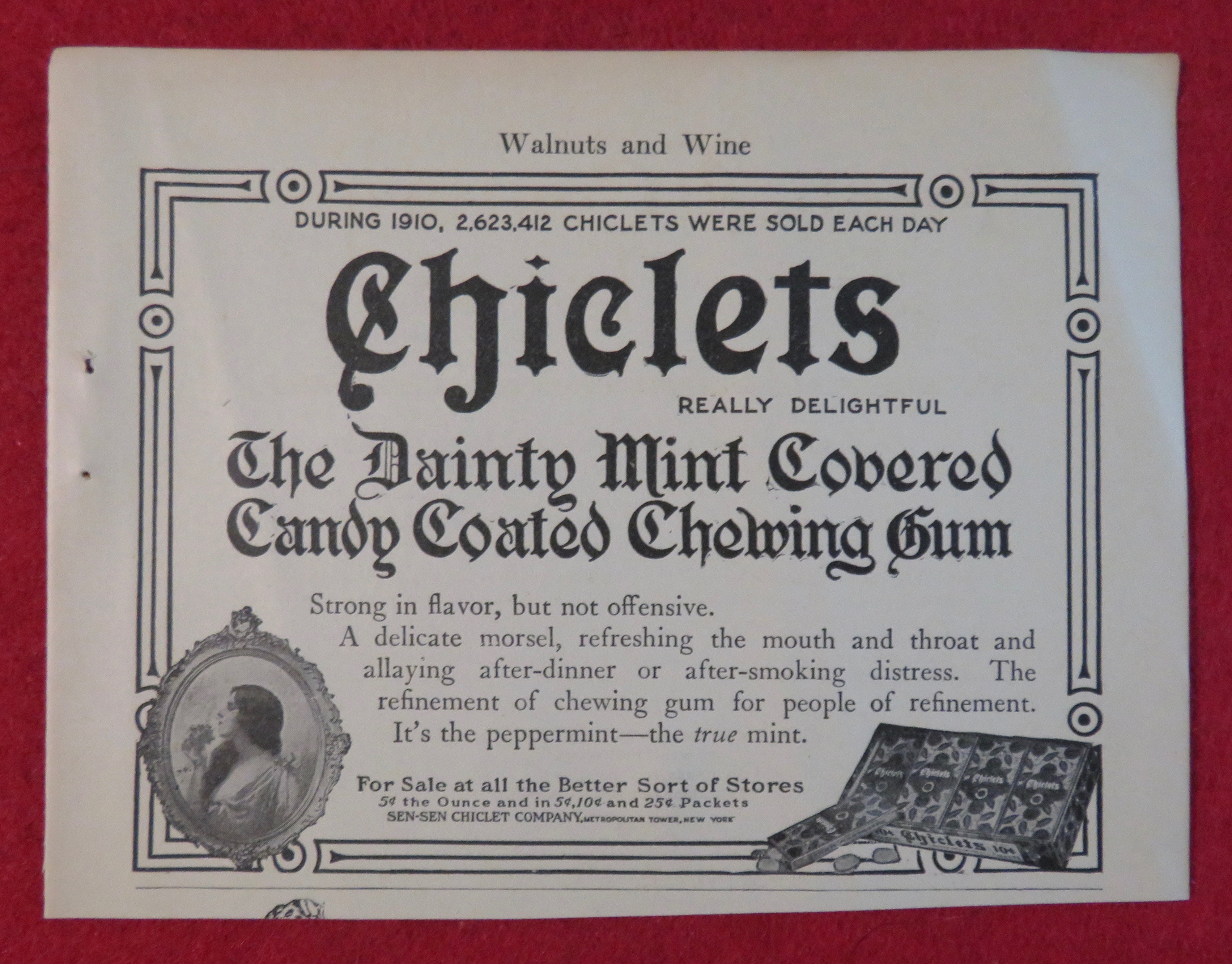 1911 Chiclets with The Mint Coated Candy
