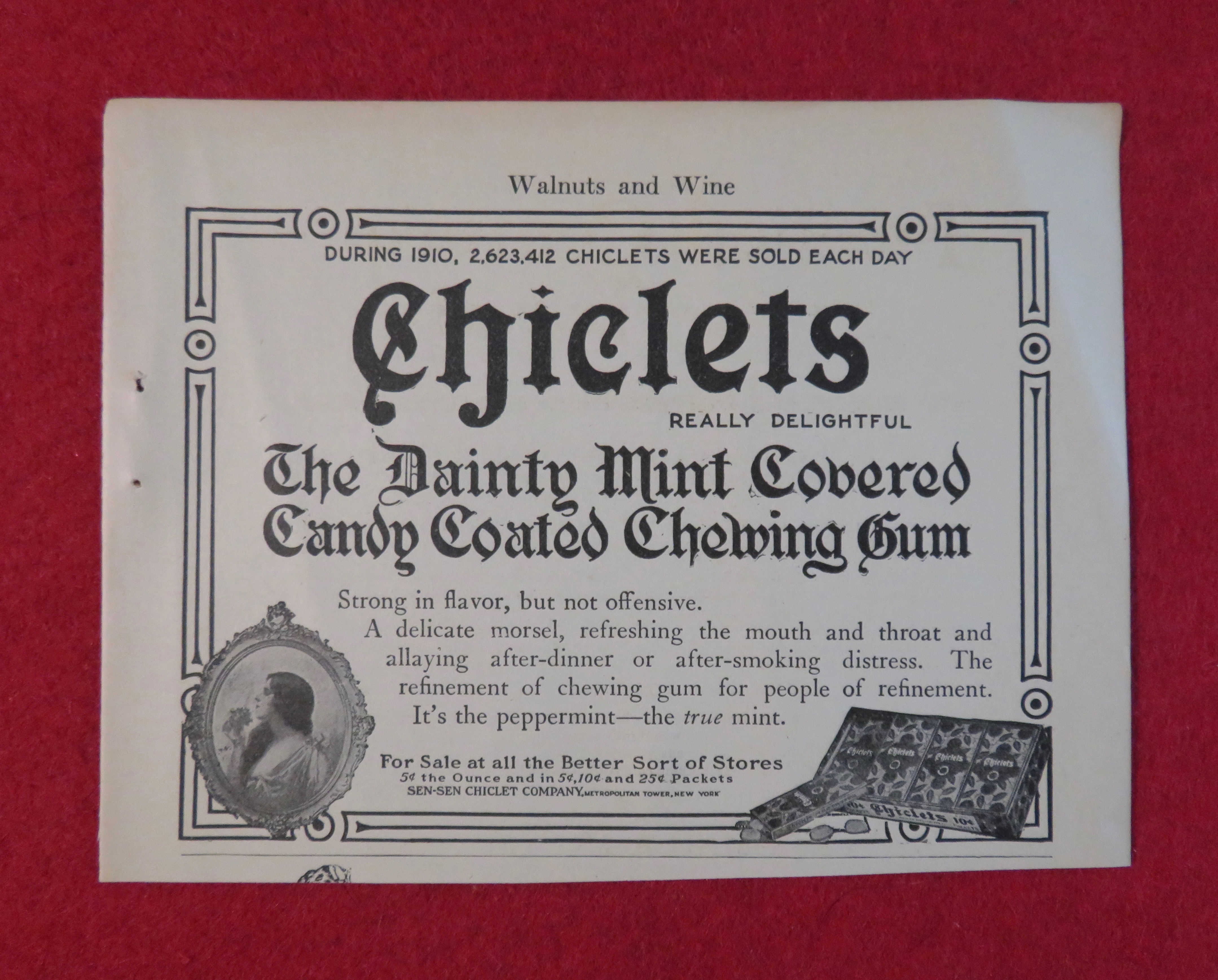 1911 Chiclets with The Mint Coated Candy