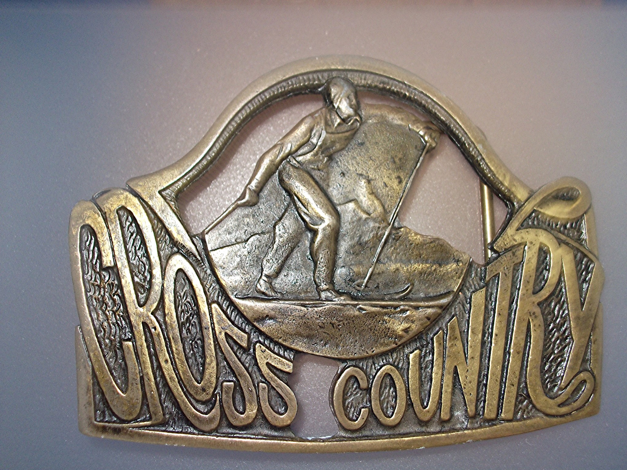 Brass Cross Country Belt Buckle