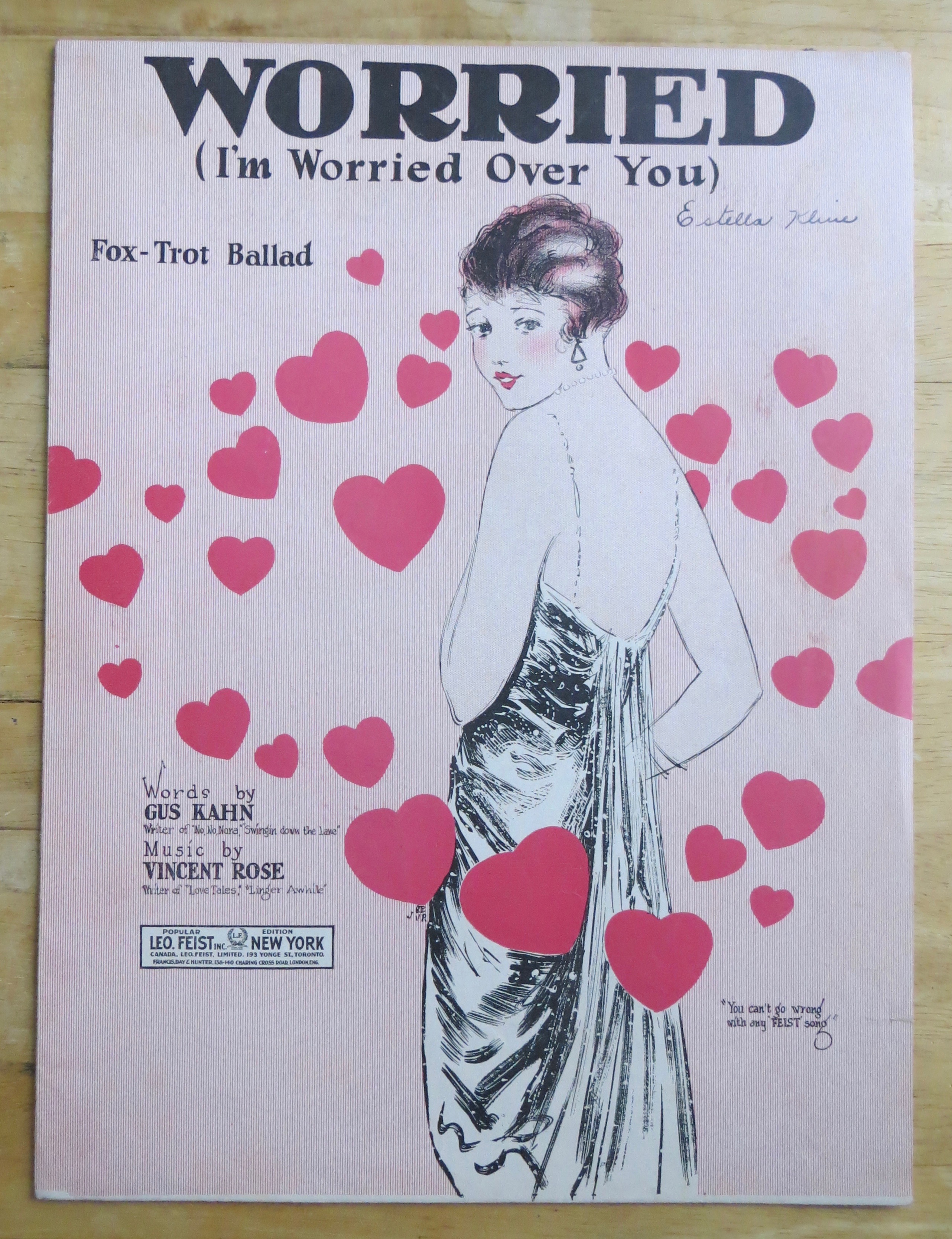1923 Worried (I'm Worried Over You) Kahn & Rose