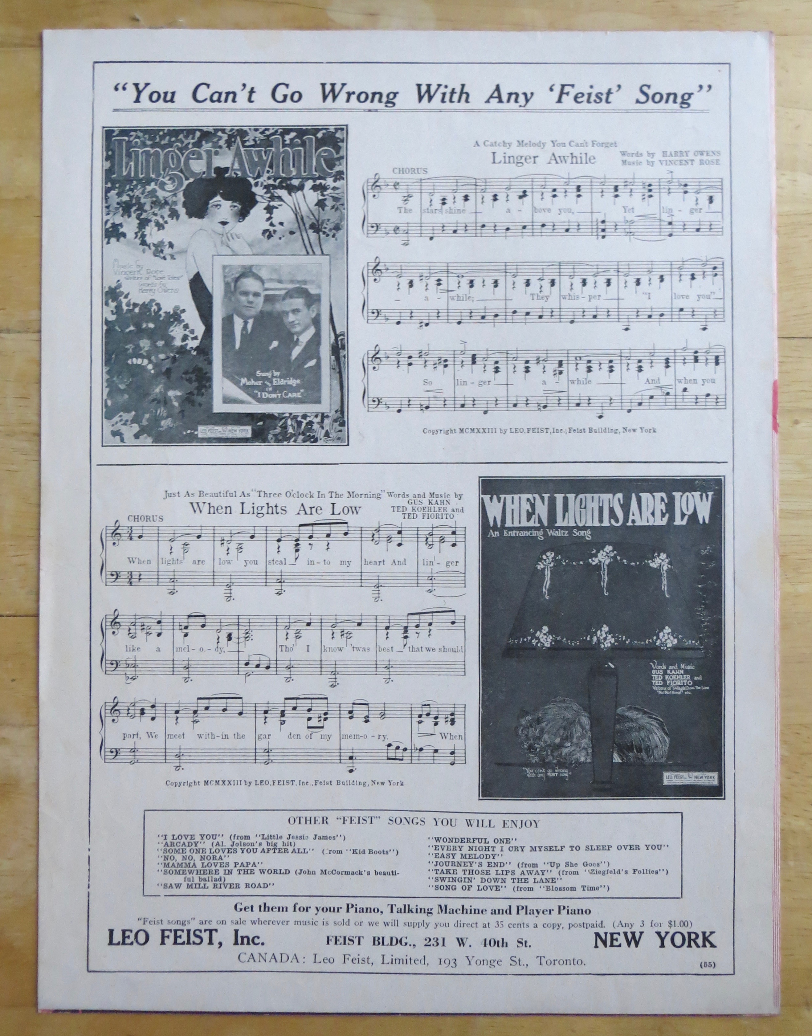 1923 Worried (I'm Worried Over You) Kahn & Rose