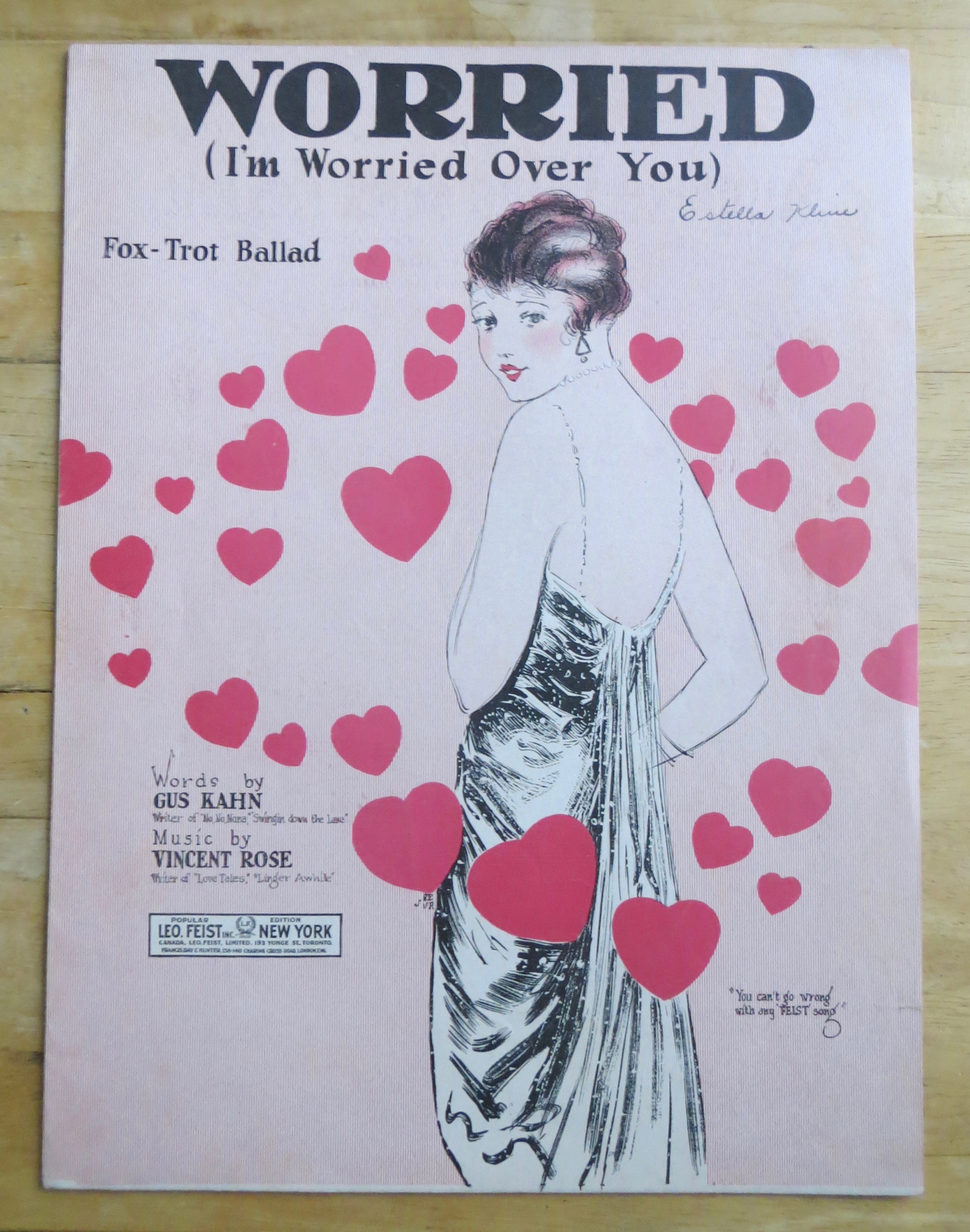 1923 Worried (I'm Worried Over You) Kahn & Rose