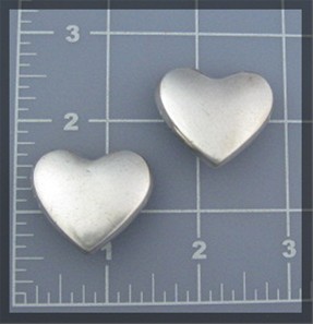ZINA Beverley Hills Sterling Silver Heart Clip Earrings
