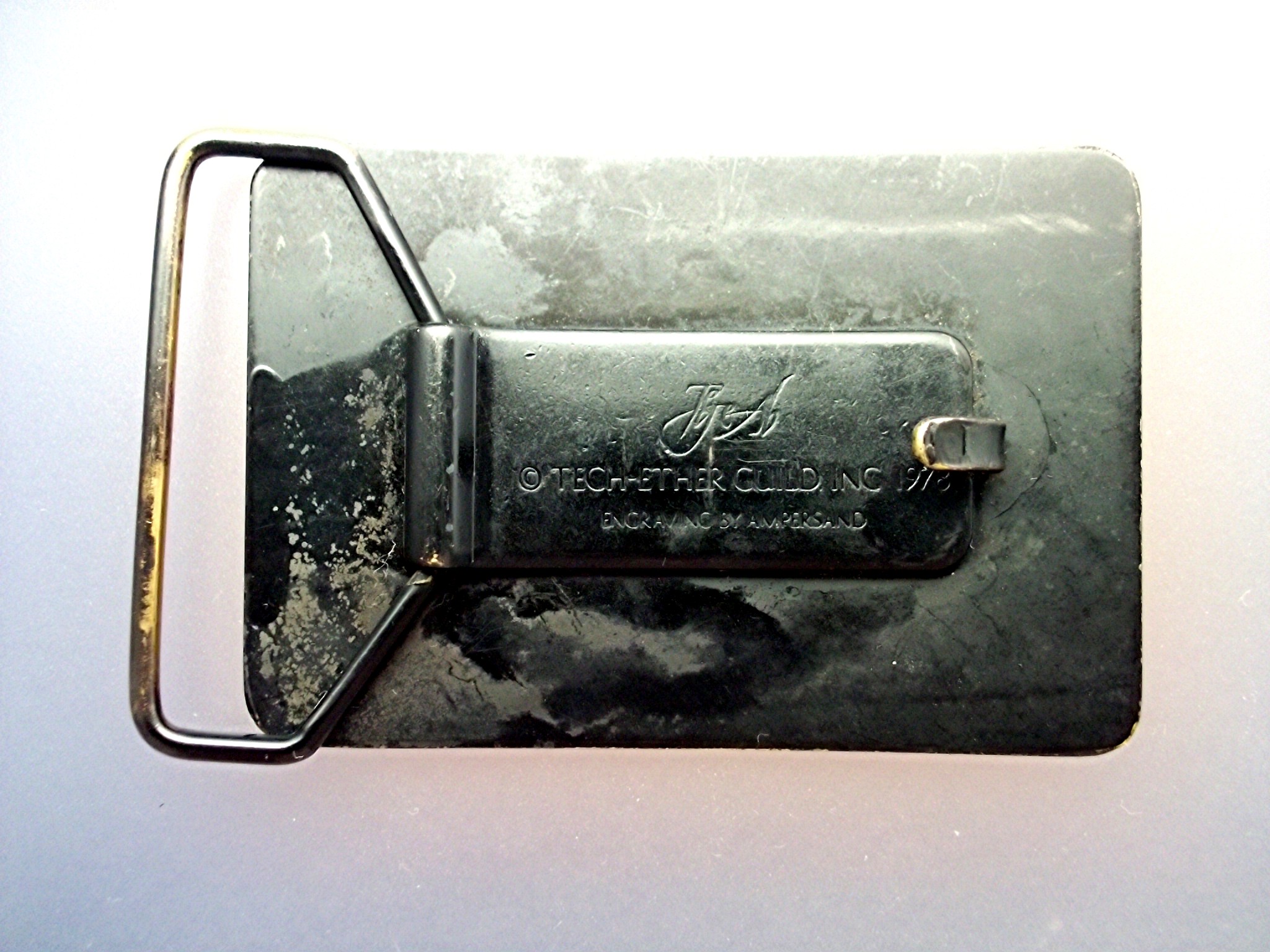 Brass belt buckle Mountains
