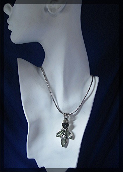 Sterling Silver Green Amethyst Mystic Topaz Pendant