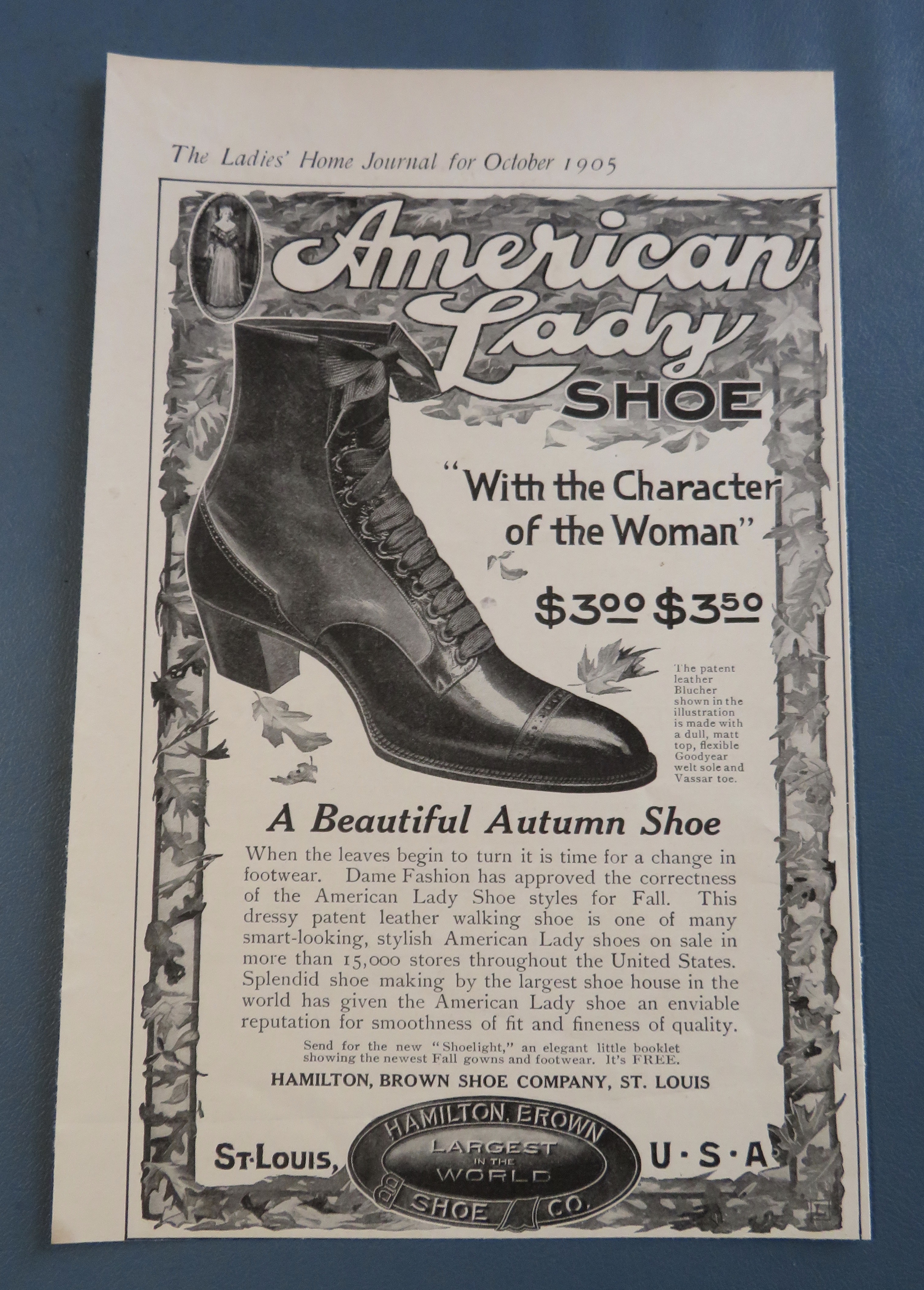 1905 American Lady Shoe with Beautiful Autumn Shoe