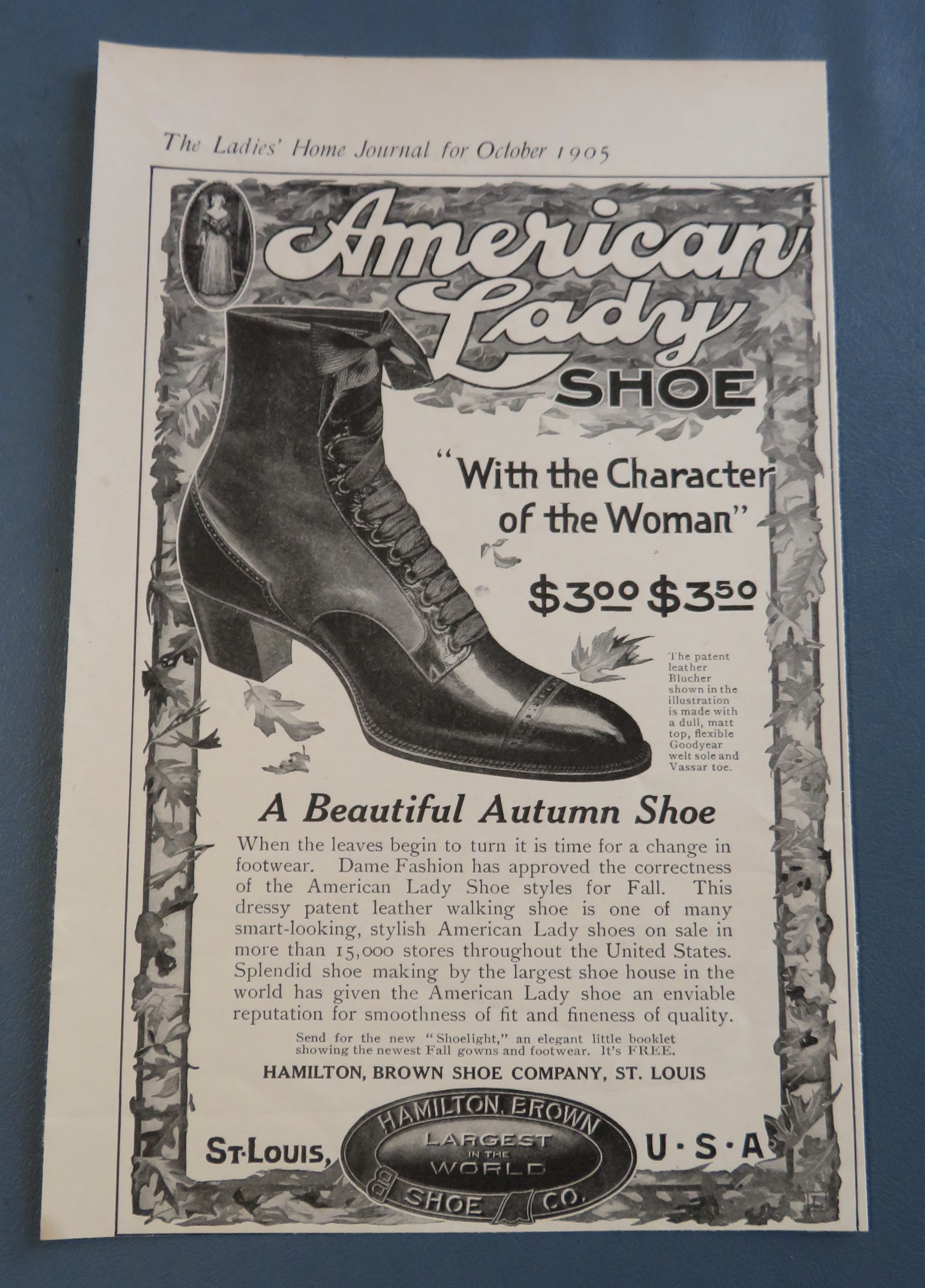 1905 American Lady Shoe with Beautiful Autumn Shoe