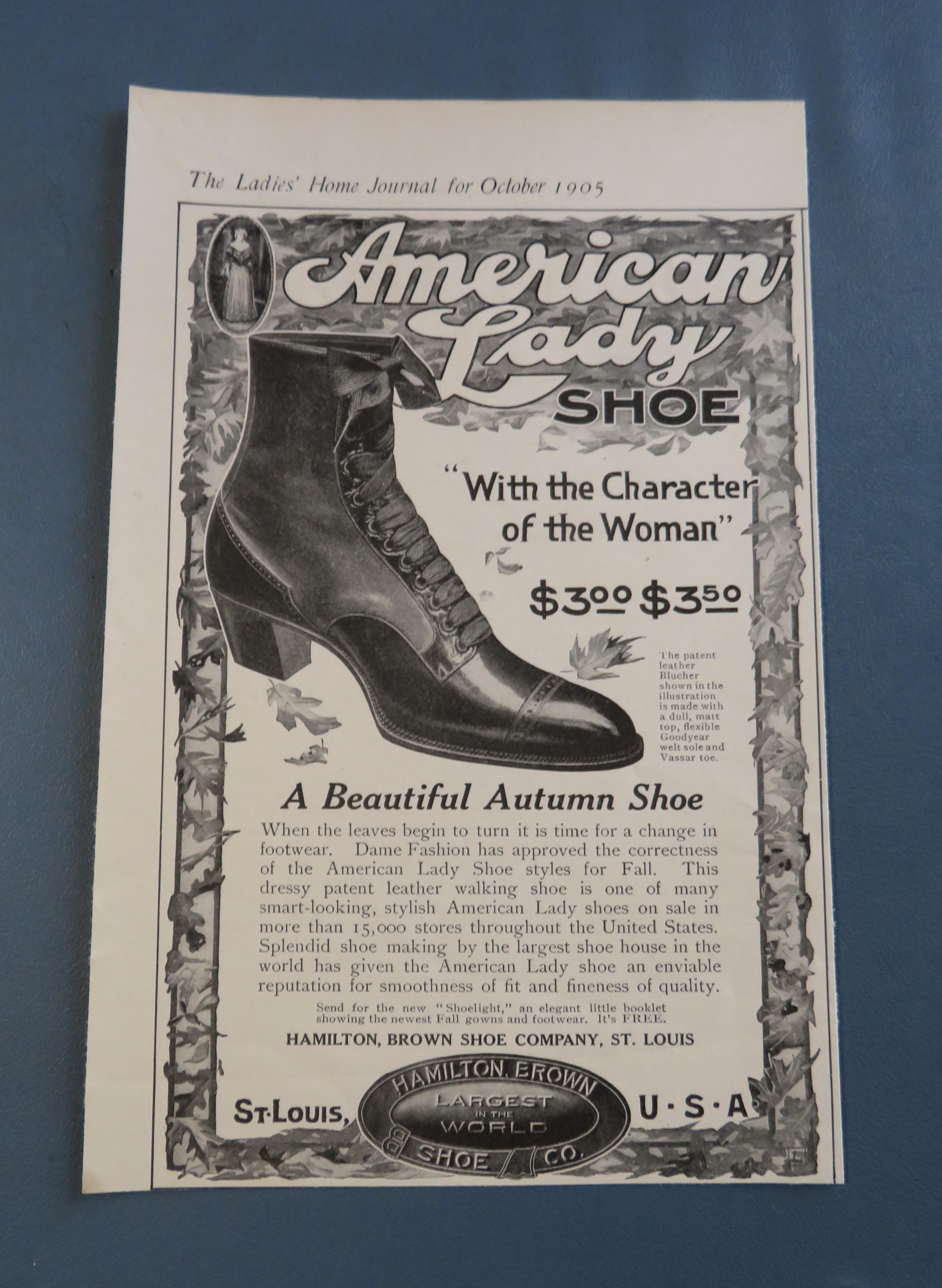 1905 American Lady Shoe with Beautiful Autumn Shoe