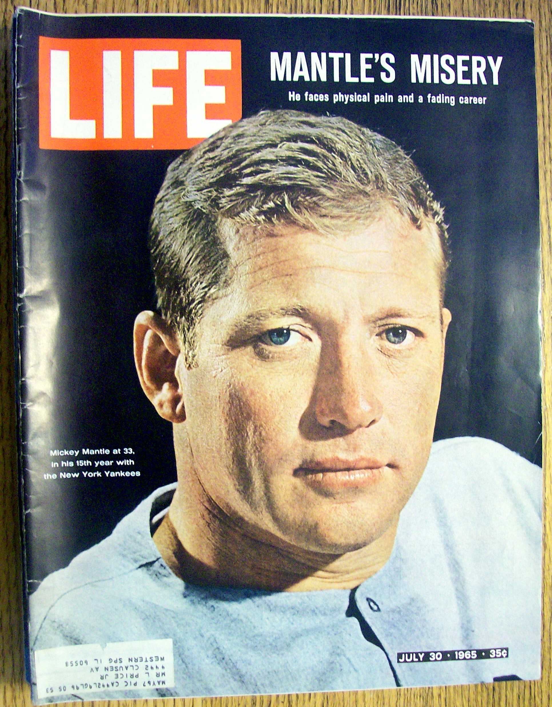 Life Magazine - July 30, 1965 - Mickey Mantle's Misery