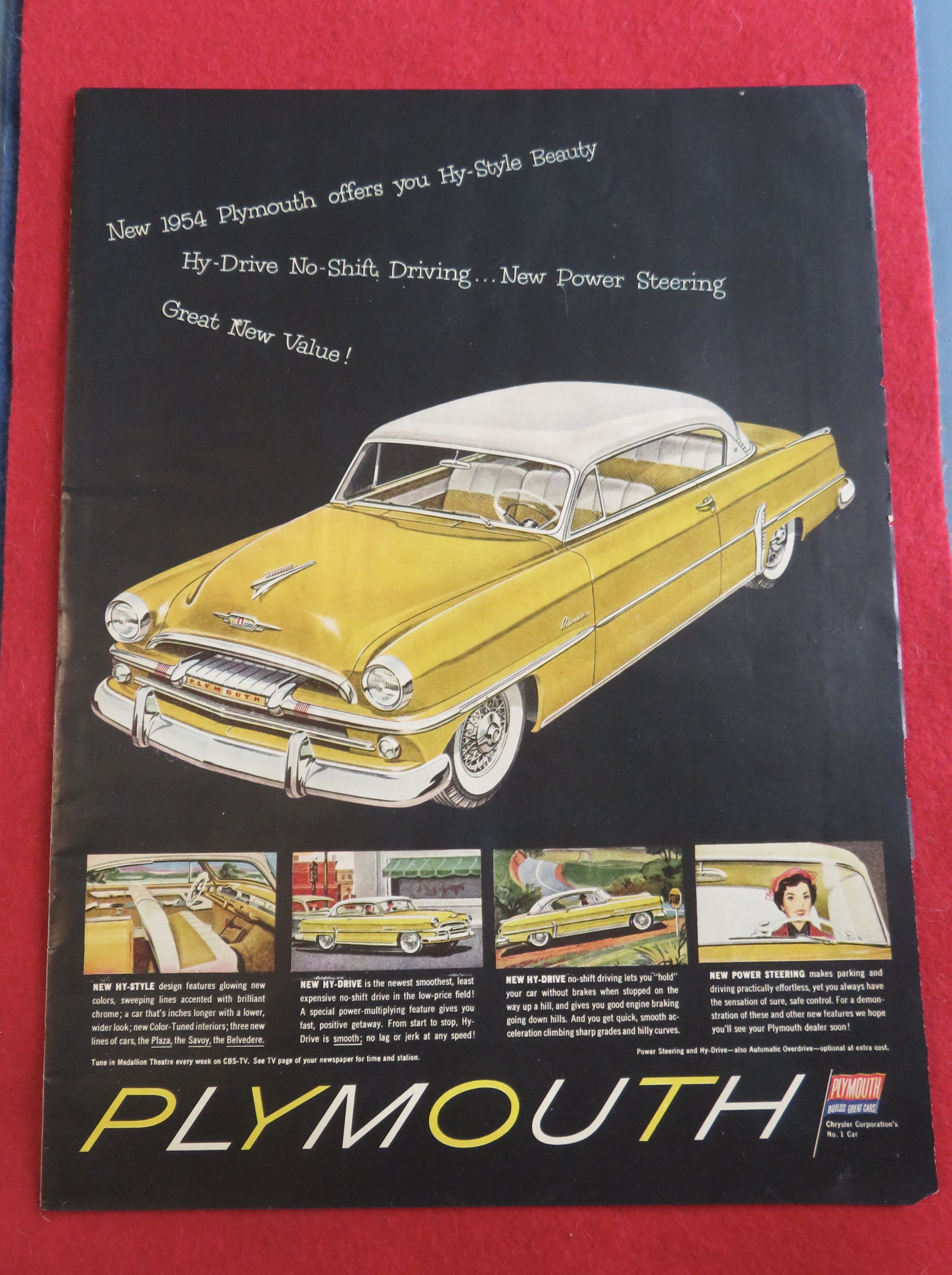 1953 Plymouth Automobile with Power Steering